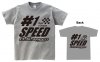 O.S.SPEED #1Cotton T-Shirt Gray (XL)